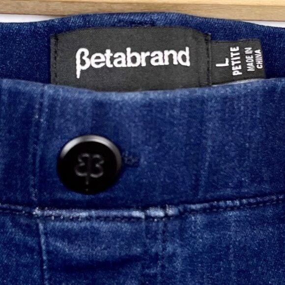 Betabrand Boot-Cut 4-Pocket Yoga Denim pants Dark Indigo Large - Picture 8 of 10